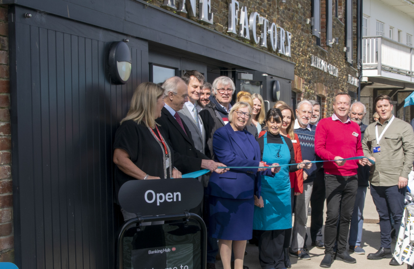 Mrs Murray opening the banking hub