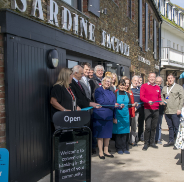 Mrs Murray opening the banking hub